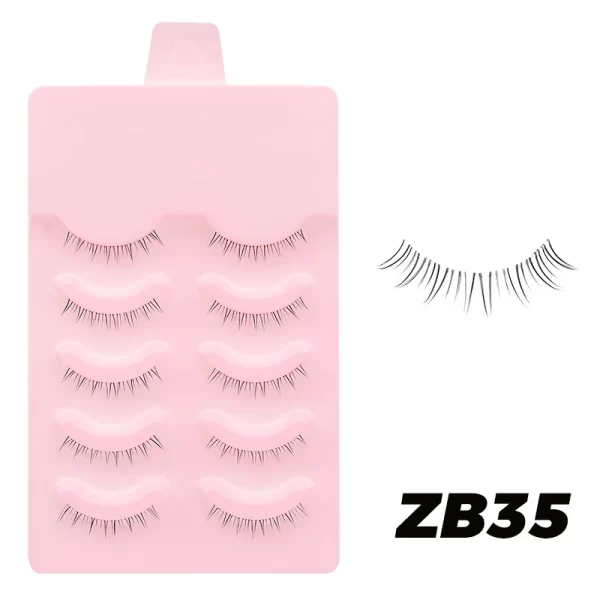 DINGSEN Fake Eyelash Anime Lashes 5 Pairs Little Devil Eyelashes Natural Daily Makeup Manga Eyelashes Clear Band Eyelashes - Image 21