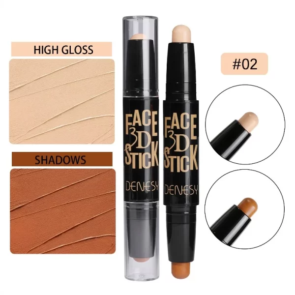 Face Freckles Double Head Concealer Pen Long Lasting White Dark Circles Corrector Contour Eye Stick Pencil Cosmetic Makeup - Image 7