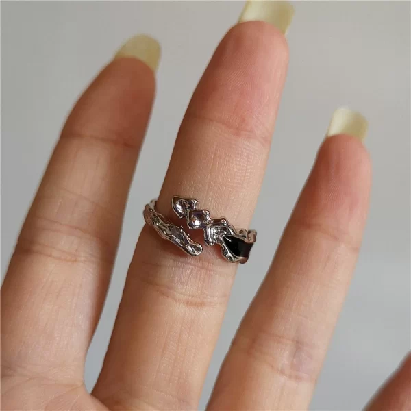 Gothic Punk Red Crystal Spider Star Geometric Irregular Heart Open Ring For Men Women Halloween Y2K EMO Jewelry Accessories Gift - Image 11