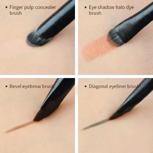 Natural Eye Makeup Brushes Set Eyeshadow Brush Eyebrow Contour Eyeliner Brush Women Eyes Cosmetic Blending Detail Make Up Tools - Image 2