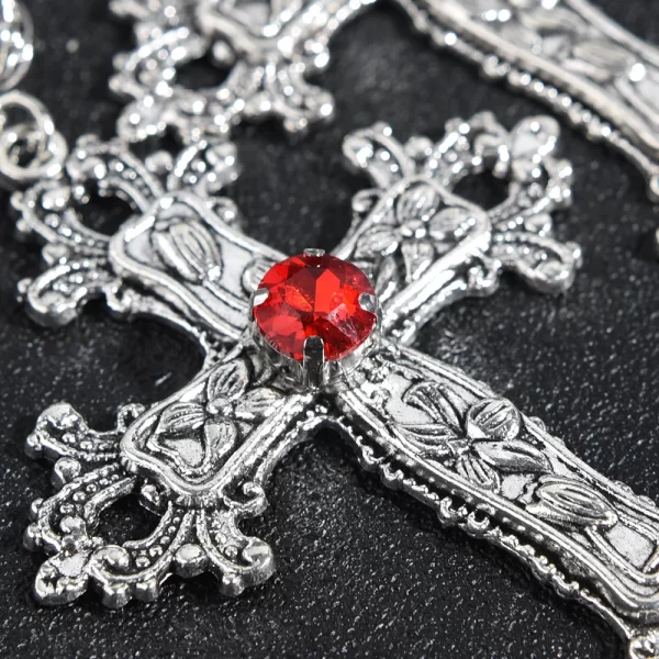 Y2K Punk Crystal Cross Pendant Necklace For Women Men Gothic Clavicle Chain Choker Necklaces Aesthetic Jewelry Bijoux Party Gift - Image 6