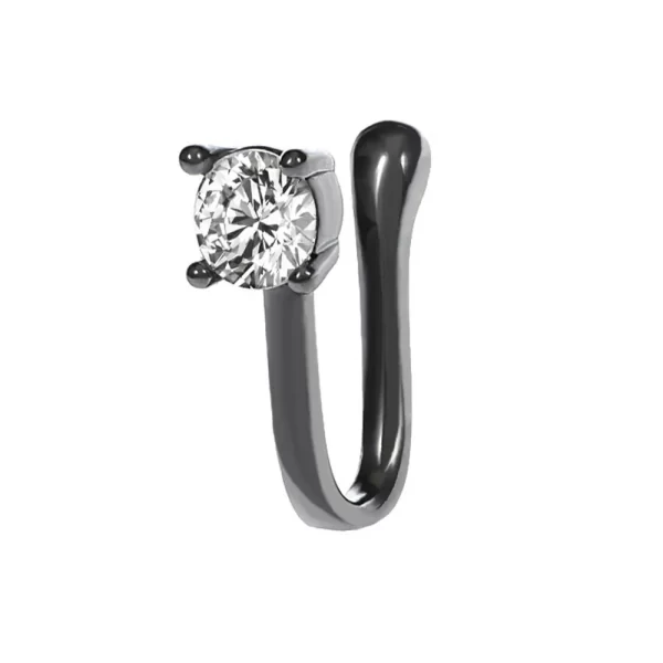 Shiny Crystal Rhinestone Hollow Heart Fake Piercing Nose Ring for Women Teens U-shaped Nose Clip Non-perforated Septum Jewelry - Image 15