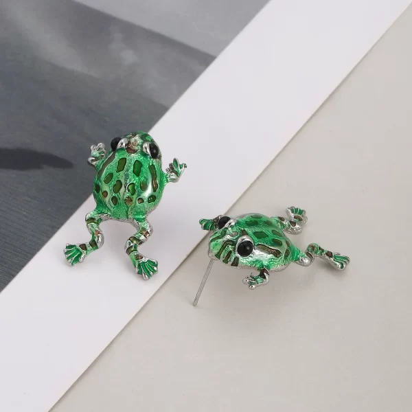 Gothic Funny Green Frog Ear Clip For Women Cute Animal Ear Cuff Clip Without Pierced Ear Bone Earrings Girls Party Jewelry Gift - Image 7