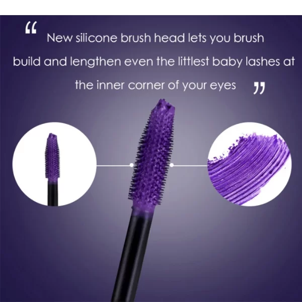5d Three-dimensional Mascara Purple Blue White Multi-color Mascara Base Long-lasting Non-smudge Long-lasting Curling Shaping Mas - Image 4