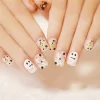 24pcs Artificial Acrylic Nail Art Fake Nails Full Coverage Removable Press on Nails Halloween Pumpkin Skull Moon False Nail Tip - Image 12