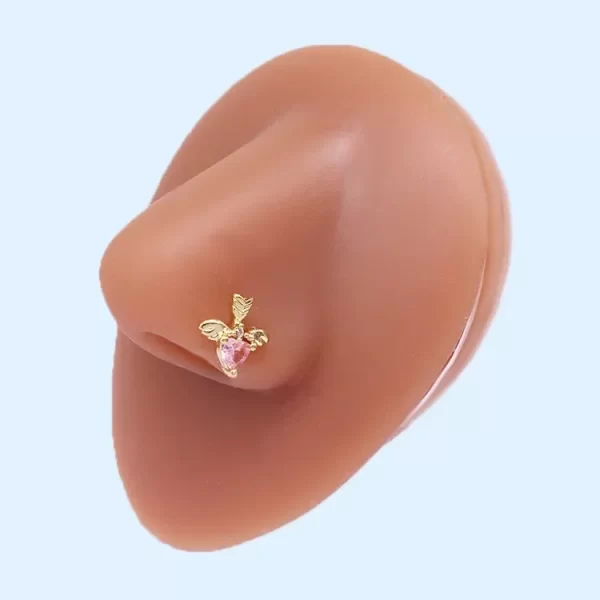 1Pcs 20G Stainless Steel L Shaped Nose Studs Ring for Women Fashion Cross Flower CZ Screw Nose Piercing Jewelry - Image 8