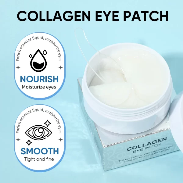 60pcs Under Eye Patches Masks for Puffy Eyes Eye Bags Collagen Hyaluronic Acid Moisturizing Eye Patches - Image 11