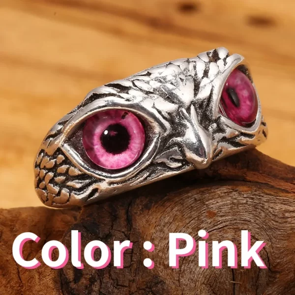 Fashion Charm Vintage Owl Ring for Men Women Cute Animals Owl Youth Gothic Rings Jewelry Accessories Gifts - Image 9