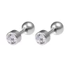 1 Pair Medical Stainless Steel Crystal Screw Round Ball Stud Earrings Ear Bone Nail Cartilage Earring Ear Piercing Body Jewelry - Image 26