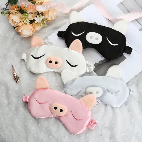 Cartoon Piggy Sleeping Mask Travel Relax Eye Cover For Sleep Shading Eye Eye Patch Beauty Health Eye Pads - Image 4