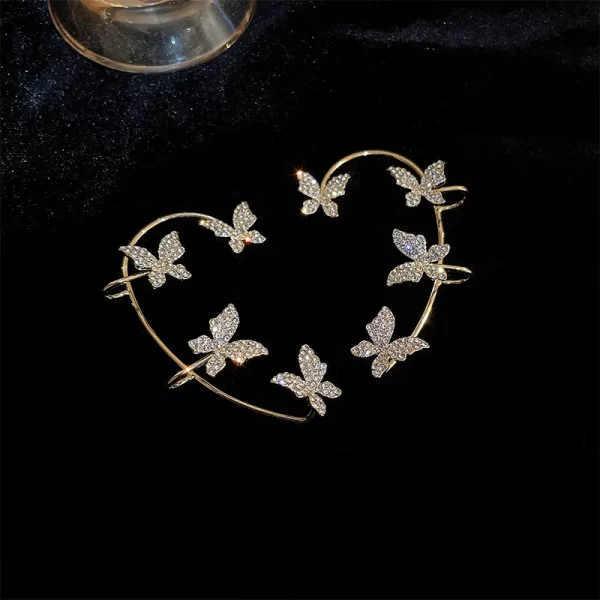 Luxury Star Butterfly Clip Earrings Female Crystal Tassel Ear Clip Earring Sparkling Zircon Ear Cuff Fashion Jewelry accessories - Image 19