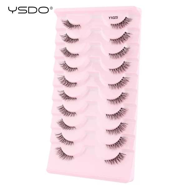 Half Lashes 3/7/10 Pairs Soft Natural 3D Mink Eyelashes Wispy Mink Lashes Makeup Volume Fluffy Half False Eyelash Cilios Tools - Image 5