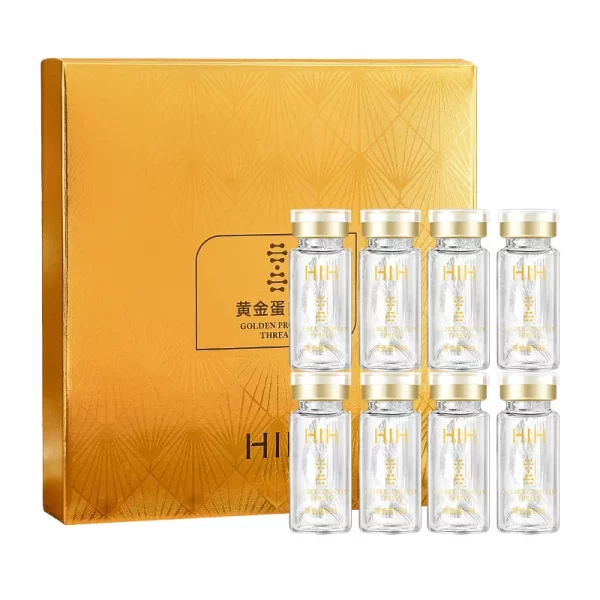 Soluble Face Lifting Threads Collagen Facial Essence Protein Peptide Gold Silk Wire Face Serum for Anti-Aging Firming Skin - Image 6