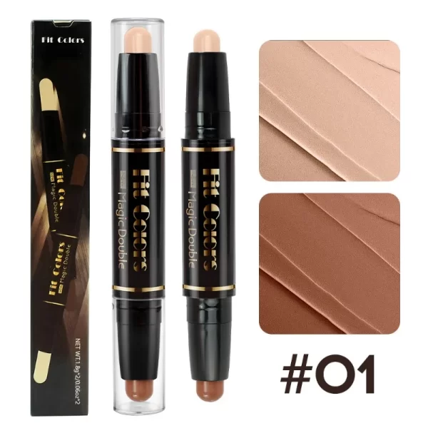 Dual-end Highlighter Concealer Stick Contour Shadow Smear Pen Brighten Face Body Nose Shadow Multi-functional Contouring Sticks - Image 7