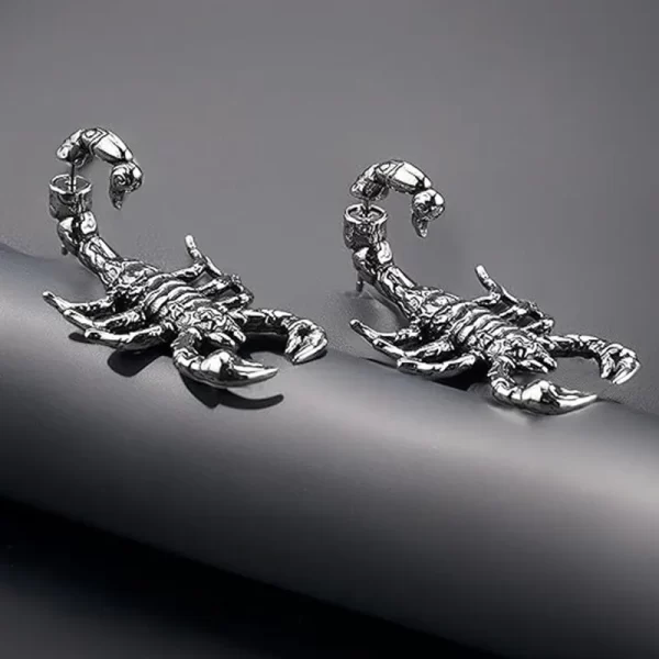 New Personalized Originality Design Scorpion Stud Earring Gothic Hip Hop Earring for Men Cartilage Pendants Punk Rock Jewelry - Image 2