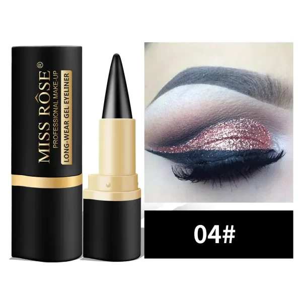 Miss Rose Black Long-Lasting Eye liner Pen Makeup 24-Hour Waterproof Gel Eye Shadow Eyeliner Pencil Kajal Eye Shimmer Cosmetics - Image 11