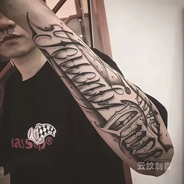 Semi Permanent Juice Ink Lasitng Temporary Tattoo Sticker Arm Sleeve Wings Text Eye Rose Waterproof Tattoos Fake Keep 7-15 Days - Image 18