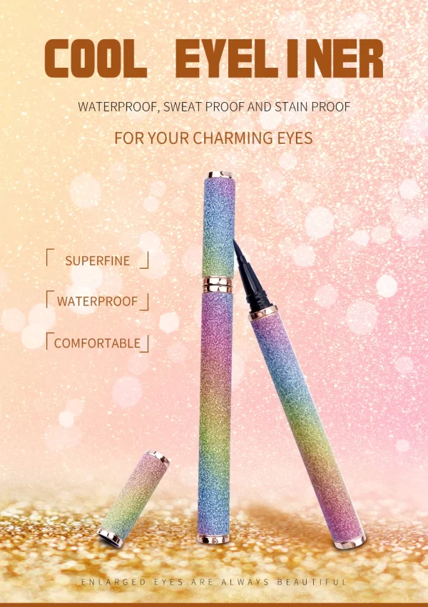 Makeup Tool Eyeliner Glue Pen self-Adhesive Liquid Waterproof Black eyeliner Pencil Cosmetics False Eyelashes