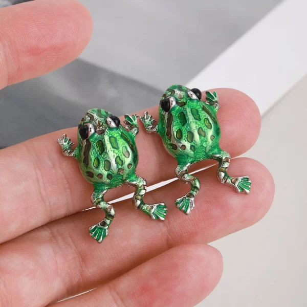 Gothic Funny Green Frog Ear Clip For Women Cute Animal Ear Cuff Clip Without Pierced Ear Bone Earrings Girls Party Jewelry Gift - Image 6
