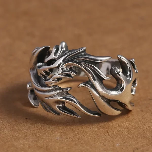 Vintage Personality Design Hollow Out Dragon Rings for Men Women Opening Stainless Steel Punk Finger Ring Hip Hop Rock Jewelry - Image 13