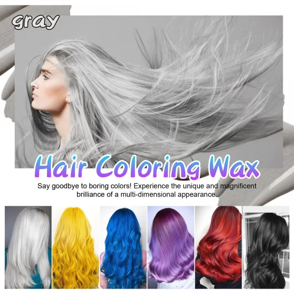Fashion Hair Color Cream Temporary Dyeing Instant White Roots Coverage Unisex Smoky Gray Punk Style Light Silver Hair Dye Tint - Image 5