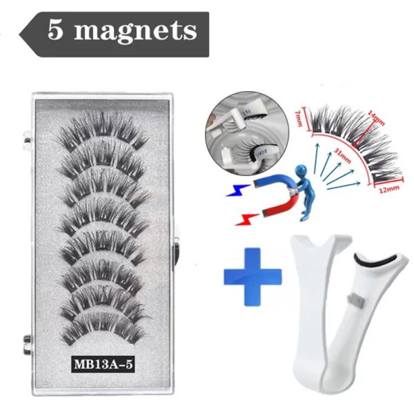 3d Magnetic False Eyelashes Reusable Waterproof Natural Long Lasting Eyelash Extension Tool False Eyelashes New 2024 - Image 10
