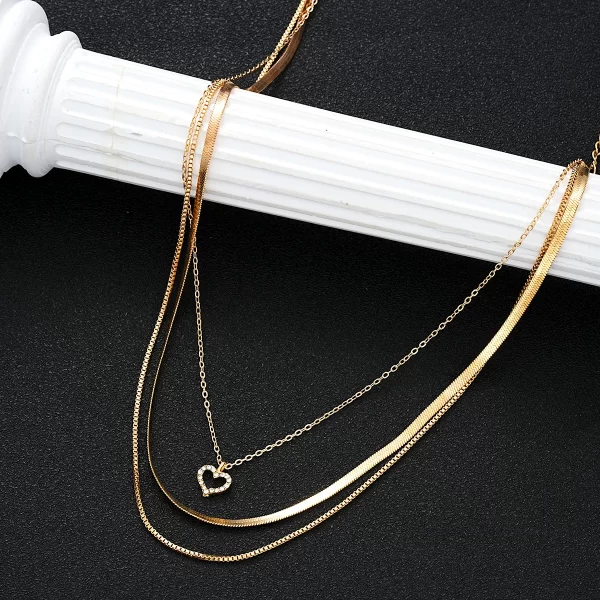 9 Pcs Simple Choker Necklaces for Women Fashion Love Heart Star Pendant Layered Necklace Jewelry Gift European and American 2024 - Image 14