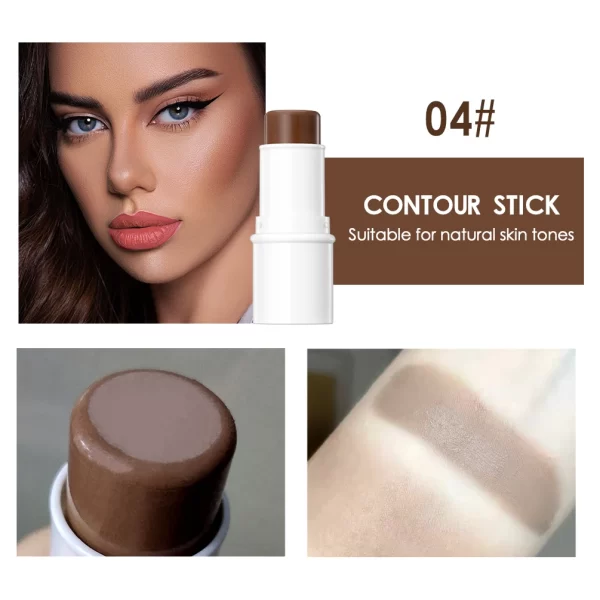 QIBEST Contour Stick Face Bronzer Makeup Waterproof Matte Finish Highlighters Shadow Contouring Pencil Stick Lasting Cosmetics - Image 3
