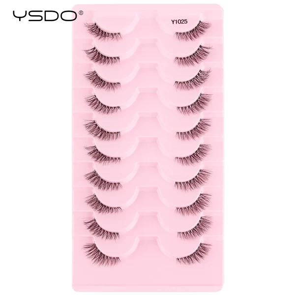 Half Lashes 3/7/10 Pairs Soft Natural 3D Mink Eyelashes Wispy Mink Lashes Makeup Volume Fluffy Half False Eyelash Cilios Tools - Image 25