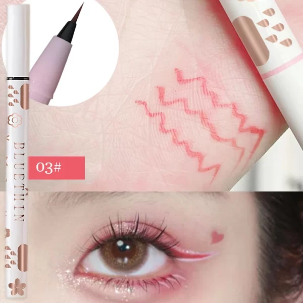 Eyeliner Lying Silkworm Pencil Undercover Draw Down To Non-Smudge Fine Natural Long-lasting Waterproof Eyes Liner Beauty Makeup - Image 7