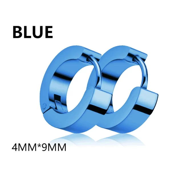 1 Pair Men Women Punk Stainless Steel Ear Circle Earring Simple Ear Buckle Gothic Fashion Jewelry Hot Selling Pop Jewelry - Image 9