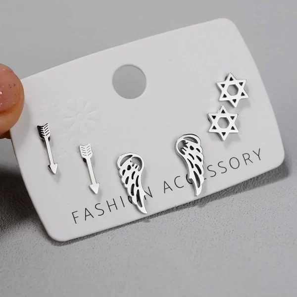 Stainless Steel Earrings Small Cute Butterfly Star Moon Heart Stud Earrings Set Punk Piercing Earing Women's Minimalist Jewelry - Image 21