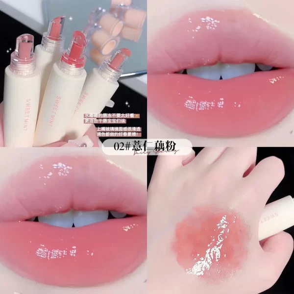 Sweet Mint Jelly Lip Glaze Non-stick Lip Tint Lasting Cosmetic Liquid Lip Moisturizing Crystal Lipstick Korean Glass Gloss - Image 10