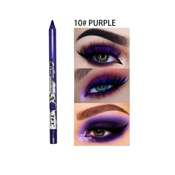 14 Colors Colorful Long-lasting Eyeliner Pencil Waterproof Quick-Dry No Blooming Blue Pink Eye Liner Pen Cosmetics Tools - Image 16