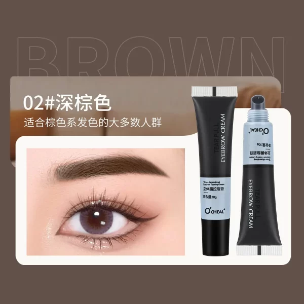 Semi Permanent Professional Henna Eyebrow Hair Dye 15 Minute Fast Easy Dye Hair Dye Eyebrow Hair Dye Cosmetics Gel Eyelash Set - Image 7