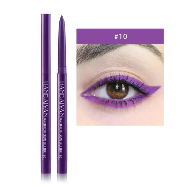 Sexy Purple Waterproof Matte Eye Cosmetics EyeLiner Pencil Long Lasting Women Fashion Pink Black Eye Charming Eye Liner Pencil - Image 2