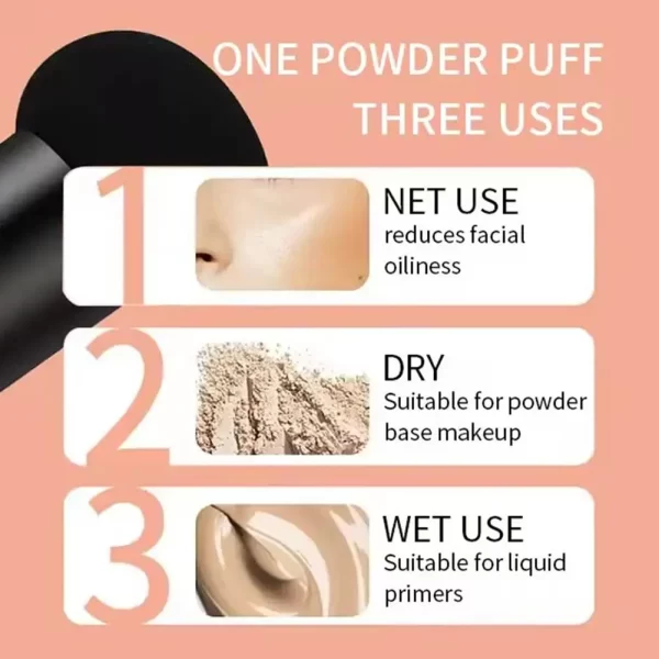 Cosmetic Puff Powder Brush - Mushroom Shape Handle Makeup Beauty Tool, Smooth Foundation Sponge For Dry & Wet Concealer - Image 6