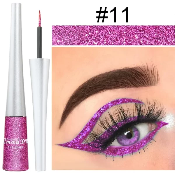 Glitter Liquid Eyeliner Pen Pearlescent Sequins Diamond Bright Shining Eyeliner Waterproof Lasting Eye Shadow Women Cosmetics - Image 16
