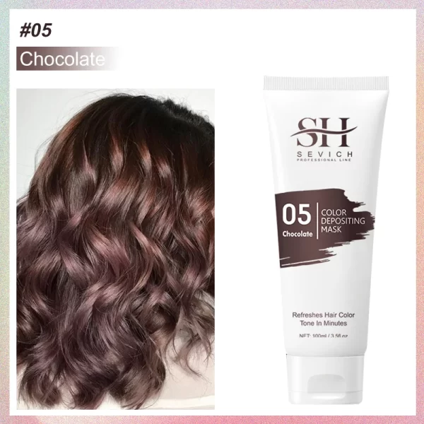 9 Colors 5 minute dyeing care Hair mask Hair Dye Non-toxic DIY Hair Color Hold for 15 days Dye  Hair mask Blue Grey Purple 100ML - Image 8