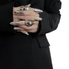 New Punk Y2K Trend Ins Armour Ring forefinger joint Charm Ring Rock Adjustable Manual Ring For Men Women Jewelry Gift - Image 3