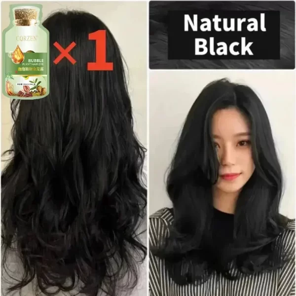 Natural Pure Herbal Hair Dye Shampoo 5 Minutes Change Hair Color Non-irritating Repair Gray White Fashion Hair Care Women Men - Image 9