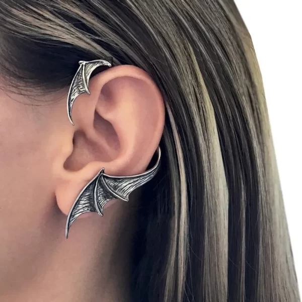 Dragon Earrings, Front Back Earrings, Stainless Steel Earrings, Gothic Jewelry, Ear Jacket, Dragon Ear Jacket, Dragon Jewelry, D - Image 14
