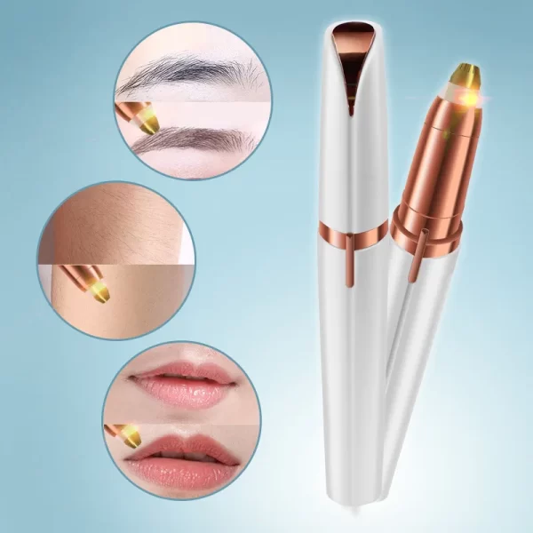Electric Eyebrow Trimming Tool For Beginners Automatic Electric Eyebrow Trimmer Nose Hair Shaving Brush Scraper 1pc - Image 6