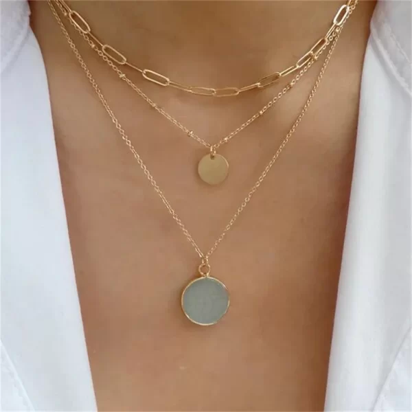 Vintage Fashion Punk Thick Chain Head Coin Lock Pendant Necklace For Women Female Multilevel Gold-plate Hip Hop Jewelry Gfit - Image 10