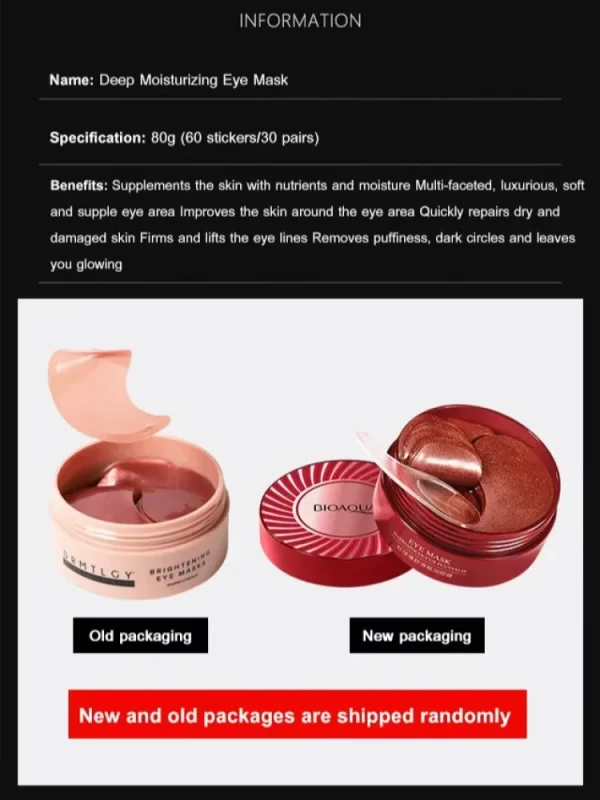 Eye Firming Eye Mask Deep Moisturizing Eye Care Permeable Blue Copper Eye Firming Peptide Eye Mask - Image 6
