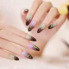 24pcs Artificial Acrylic Nail Art Fake Nails Full Coverage Removable Press on Nails Halloween Pumpkin Skull Moon False Nail Tip - Image 6