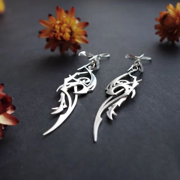 Trend Personality Alloy Metal Statement Earrings Lady New Fashion Silver Color Hanging Dangle Earrings Jewelry - Image 3
