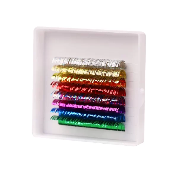 New Fashion Shiny Colorful Lash Individual Holographic Tinsel Eyelash Extension Lashes Colored Christmas Party Tinsel Eyelashes - Image 5