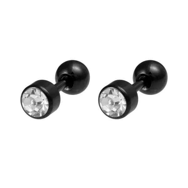 1 Pair Medical Stainless Steel Crystal Screw Round Ball Stud Earrings Ear Bone Nail Cartilage Earring Ear Piercing Body Jewelry - Image 8