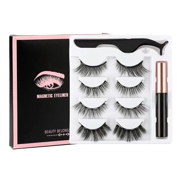 2/3/4 Pairs Magnetic Eyelashes Set Waterproof Liquid Eyeliner Tweezer Wispy False Eyelashes Dramatic 3D Mink Lashes Makeup Tools - Image 12